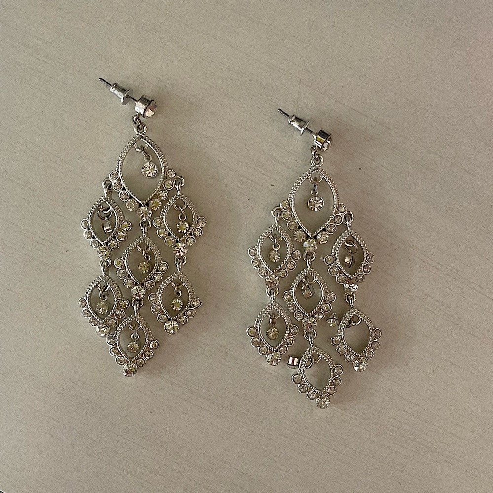 Like New Silver Chandelier Earrings
